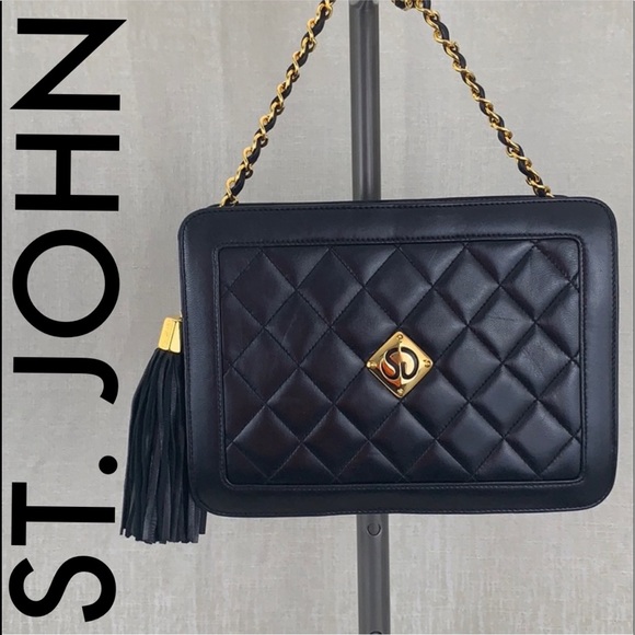 St. John Handbags - 👑 ST. JOHN LEATHER CROSSBODY/SHOULDER BAG 💯AUTH